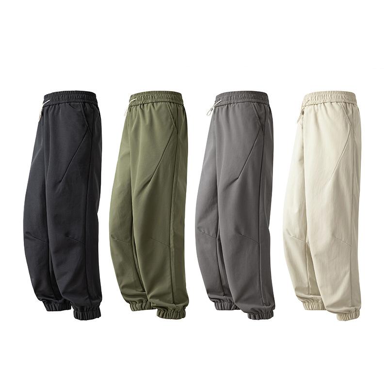 Work Pants - パンツ メンズ アウトドア ワークパンツ 直筒型 春秋用 撥水 速乾 キャンプ 無地 カジュアル スポーティ 普段使い 雪山白 森林緑 岩石灰 曜石黒(x2)