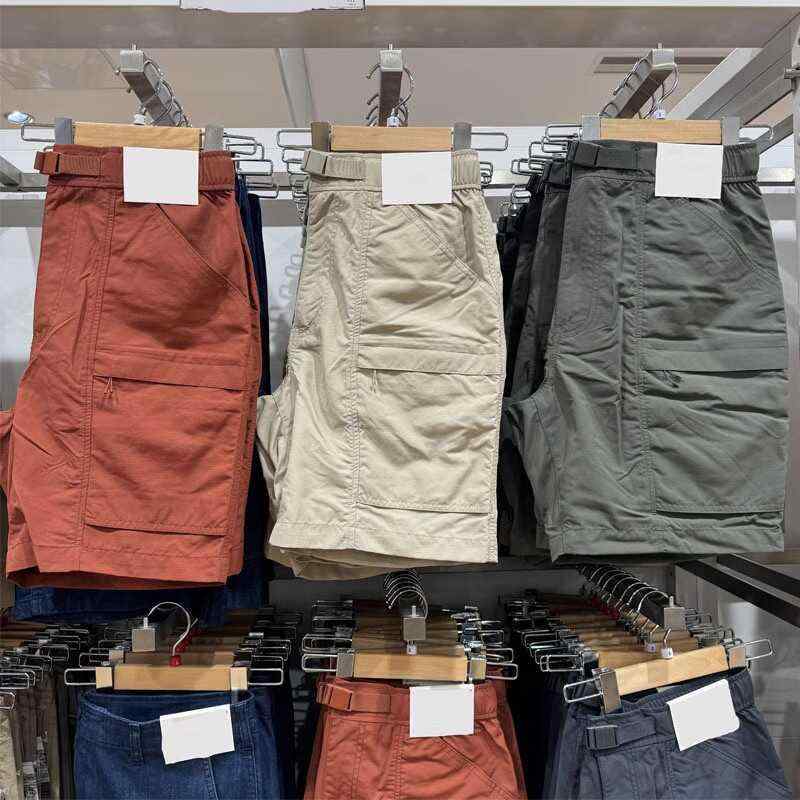 ハーフパンツ メンズ レディース ナイロン カジュアル ショートパンツ 作業着 ミリタリー 5分丈 ワイド イージーパンツ ベージュ ブラック オリーブ グレー