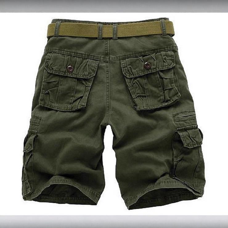 工作短褲 - パンツ メンズ 男性用 作業ズボン カーゴパンツ 5分丈 コットン 膝丈 ハーフパンツ 無地 大きいサイズ ゆったり ワークパンツ グレー ブラック ベージュ カーキ