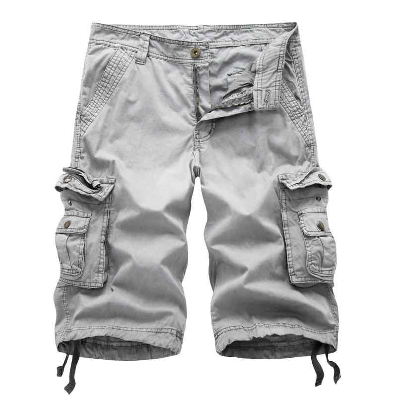 Short, Half Pants - パンツ メンズ ハーフパンツ カーゴパンツ ゆったり コットン 無地 カジュアル カーキ 赤 緑 黒 青 グレー コーヒー色