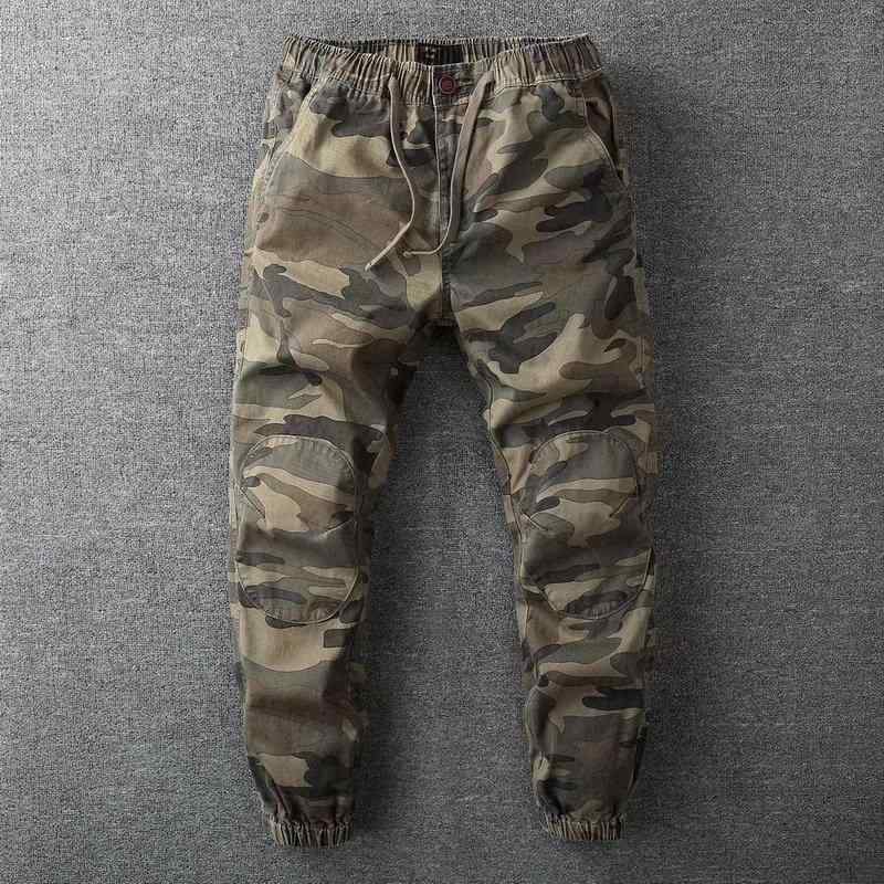Cargo Pants - パンツ メンズ 迷彩柄 カーゴパンツ ワークパンツ ストレート スリム 薄手 カジュアル 小脚 ミリタリー 緑 カーキ