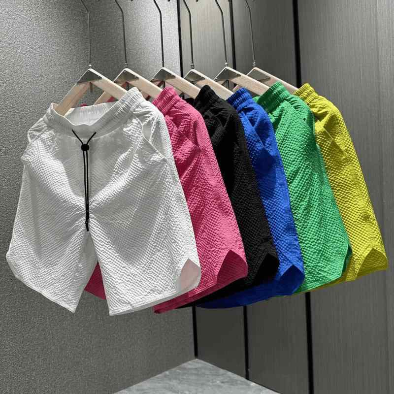 Short, Half Pants - ハーフパンツ メンズ 男性用 接触冷感 カジュアル 短パン 部屋着 ルームウェア 普段使い アウトドア ゆったり 薄手 春夏 ブラック ホワイト イエロー ブルー グリーン ピンク系