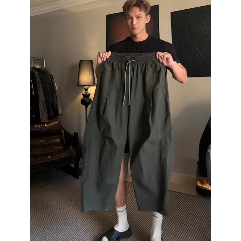 Cargo Pants - パンツ メンズ 涼しい 接触冷感 速乾 サルエルパンツ ワイドレッグ カーゴパンツ アウトドア スポーツ カジュアル 登山 ミリタリー ロングパンツ 緑
