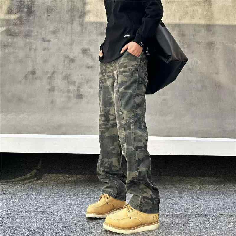 パンツ メンズ 迷彩柄 ワークパンツ カーゴパンツ ワイドパンツ ストレート 高腰 普段使い アウトドア ゆったり・カテゴリ: 休闲裤・スタイル: 流行・パンツタイプ: カーゴパンツ・股下: フルレングス・ウエスト: ハイウエスト・ベルト: 有り・フロント: ひも・・フィット: ルーズ・対象: ティーン・素材: 化学繊維混紡・主な素材: ポリエステル・シーン: スポーツ・裾: 絞り・ディテール: ストレート・伸縮性: 無し・カラー: 迷彩色・サイズ: M, L, XL, 2XL, 3XL, 4XL・対象年齢: 成人・対象性別: メンズ