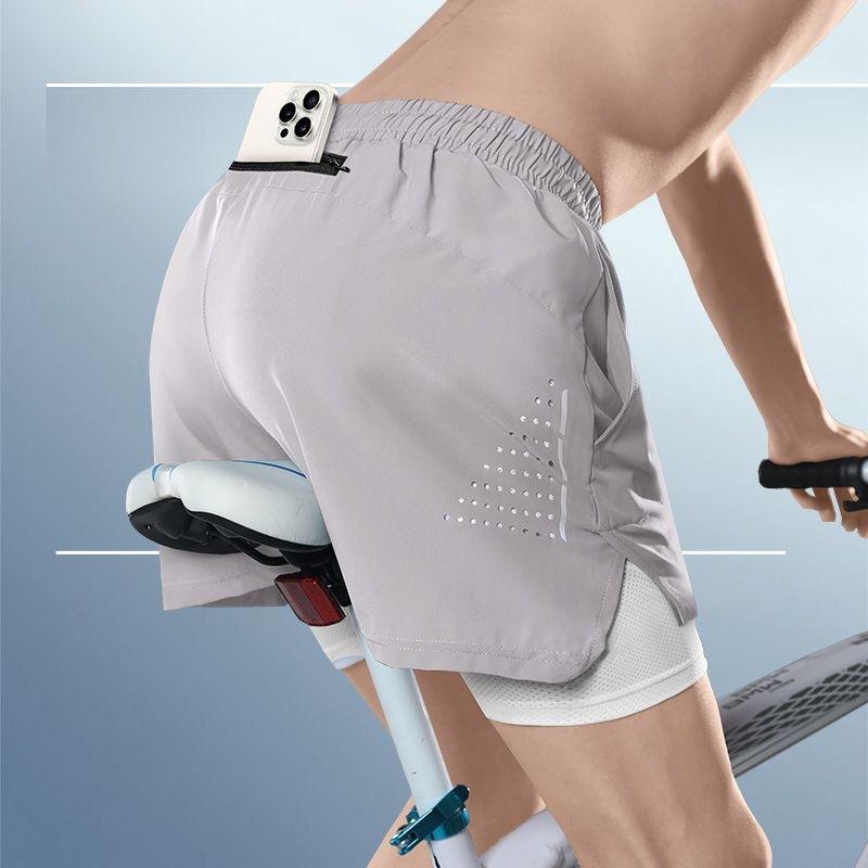 ショートパンツ メンズ 男性用 ランニング マラソン 陸上 スポーツ トレーニング ジム インナー付き 速乾 ハーフパンツ 黒 ブラック グレー ブルー