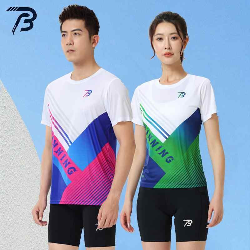 速乾性 薄手 通気性 ランニング スポーツ 半袖 Tシャツ トップス 男女兼用 マラソン 夏.オシャレ.シンプルスタイル