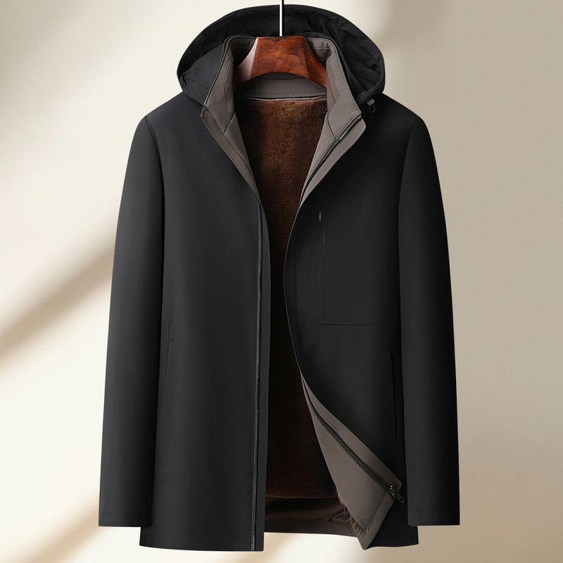 ジャケット メンズ 男性用 冬物 アウター 中綿 フード付き ビジネス カジュアル 紳士服 防寒着 紺色 黒