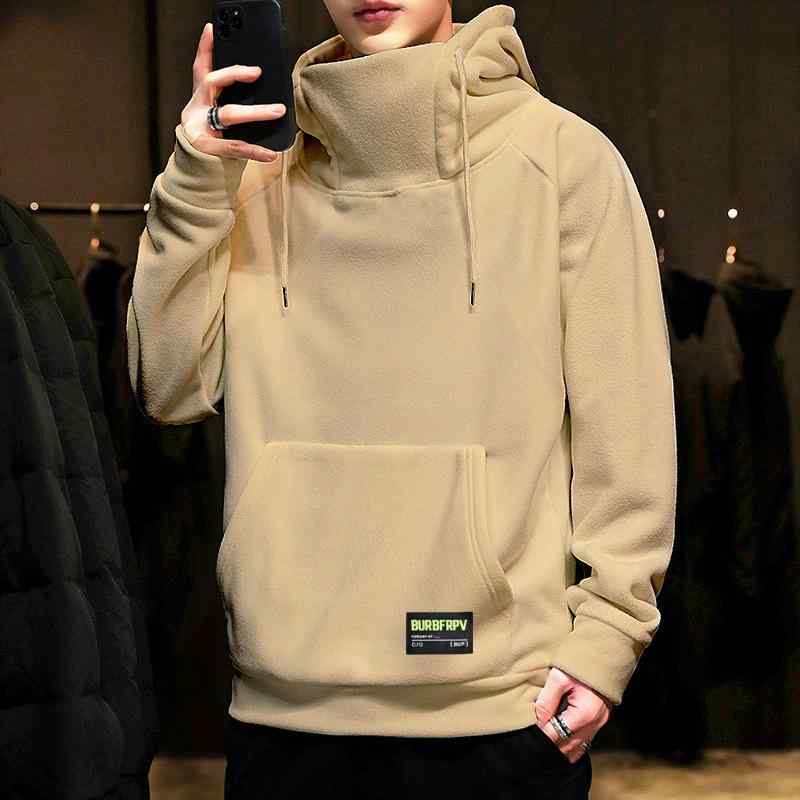 パーカー メンズ 裏起毛 スウェット プルオーバー フード付き 長袖 秋服 無地 10代 20代 30代 ゆったり グレー 黒 カーキ オレンジ 普段使い ルームウェア