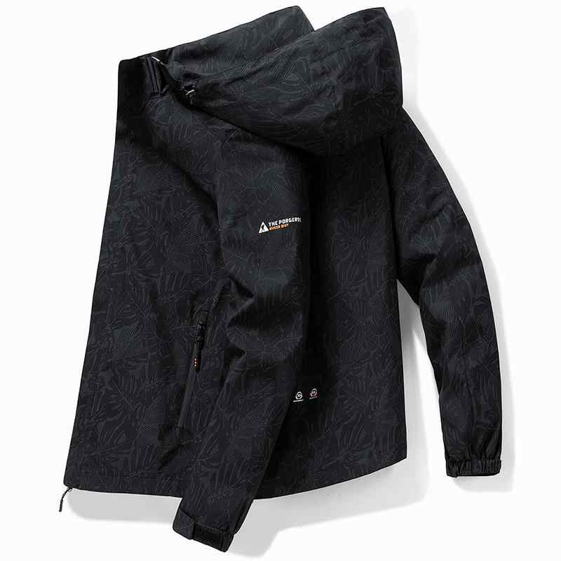 ジャケット メンズ 秋冬 防風 防水 登山 ウェア ゆったり フード付き ライトアウター ブルゾン ジャンパー アウトドア カジュアル スポーティ ホワイト ブラック ネイビー グレー