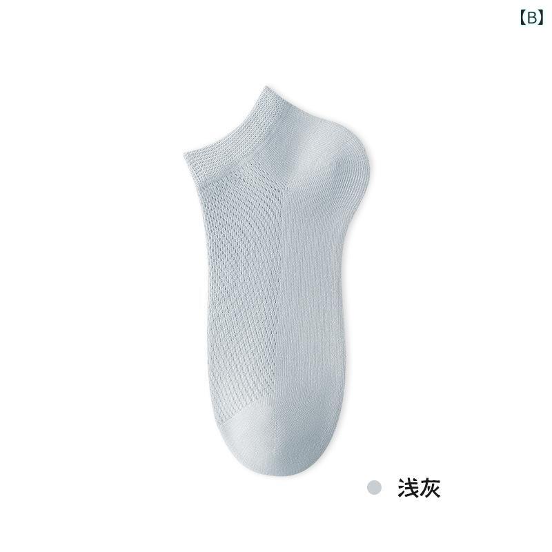 靴下 メンズ 男性用 くるぶし ソックス 薄手 メッシュ コットン 混紡 防臭 吸汗 通...