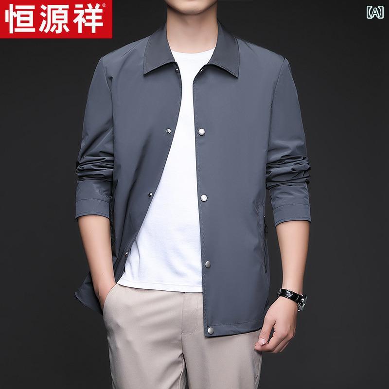 ジャケット メンズ 男性用 アウター 紳士服 春秋 無地 薄手 グレー 黒 スポーツ カジュアル