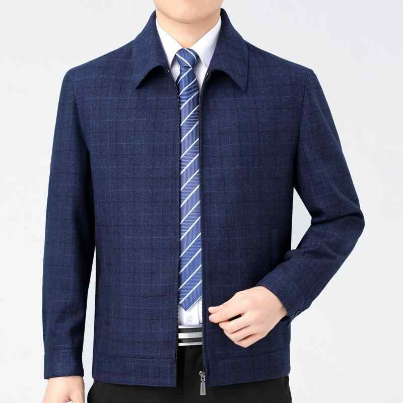 ジャケット 男性用 ウール 格子柄 アウター ミドルエイジ 紳士 普段使い 40代 50代 60代 70代 防風 通気性