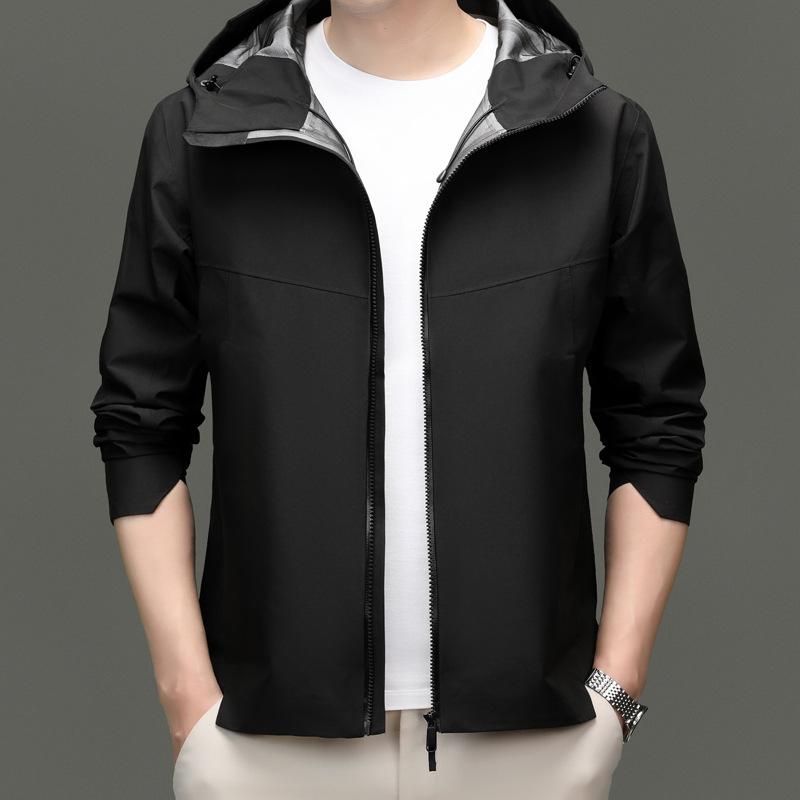 ジャケット 男性用 スタンドカラー 長袖 春秋 ブルゾン ジャンパー コットン アウター 普段使い レギュ..