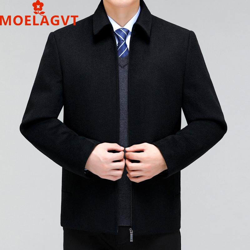 ジャケット メンズ 男性用 ウール アウター 中綿入り シニア 向け カジュアル 紳士 服 秋冬 防風 防寒 ブラック グレー ブルー・商品カテゴリ: ジャケット・・対象: ビジネスマン（35歳以上）・襟型: レギュラーカラー・フィット: ...