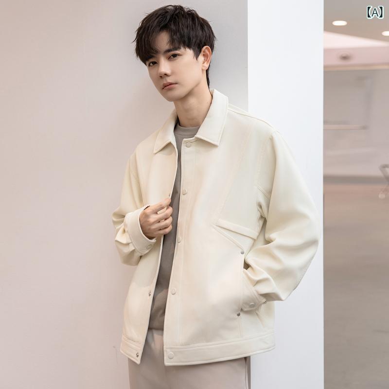 ジャケット メンズ ブルゾン 春秋 長袖 コットン 混紡 切り替え 無地 ワークスタイル ミリタリー アウター トップス