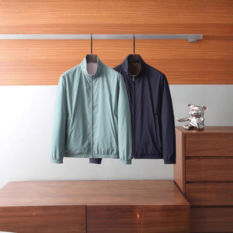 ジャケット 男性用 春秋 通勤 通気性 ポリエステル リバーシブル スタンドカラー ブラック カーキ グリーン