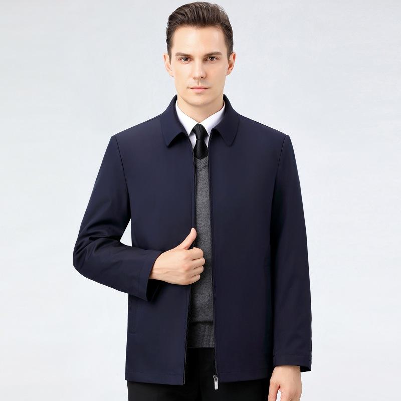 ジャケット メンズ 男性用 ブルゾン アウター 秋冬 ビジネス カジュアル 40代 50代 60代 ポリエステル 普段使い 通気性 吸湿速乾 ブラック ブルー