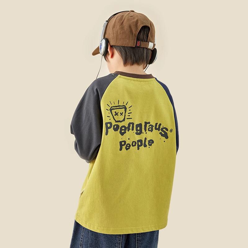 Tシャツ キッズ 男の子 長袖 春秋 カジュアル 綿 トップス トレーナー カットソー ボーイズ 8歳以上 中..