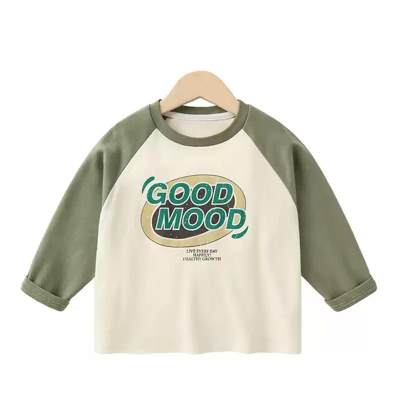 Tシャツ キッズ 長袖 春秋 ベビー 子供服 ラウンドネック プルオーバー カットソー プリント 薄手 動物..