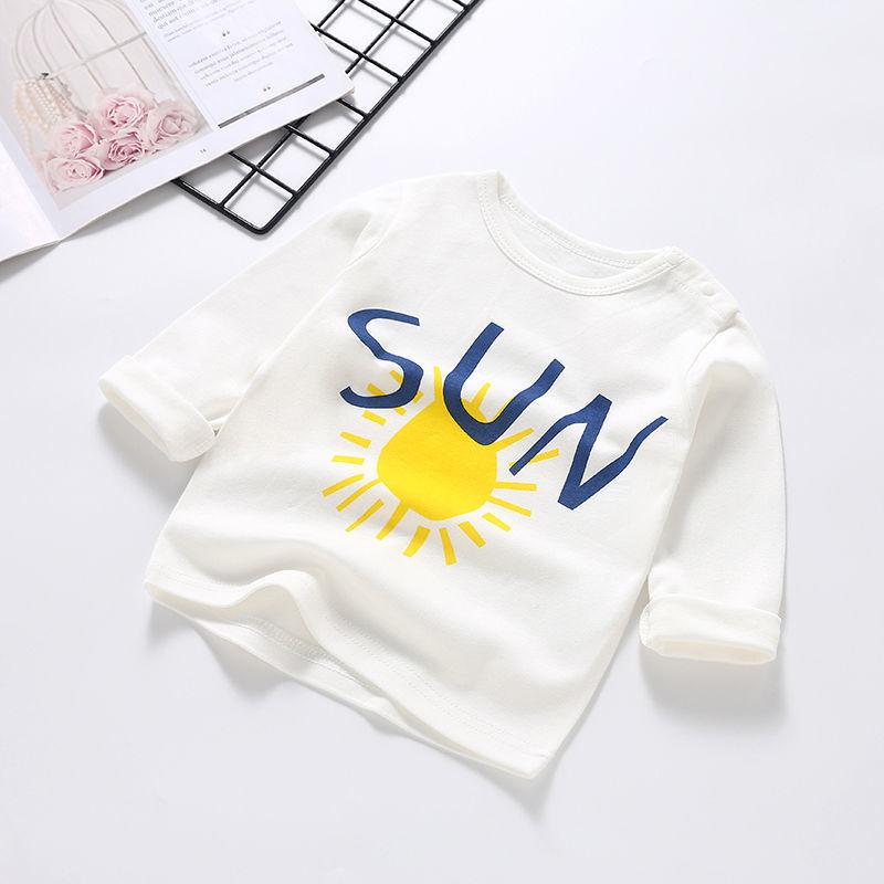 Tシャツ ベビー服 春秋 長袖Tシャツ 赤ちゃん 男の子 女の子 綿 かわいい動物柄 66 73 80 90 100 110 ..