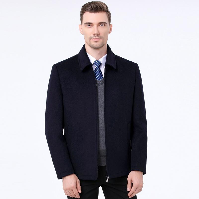 ジャケット 男性用 ウール 混 テーラード 秋冬 厚手 ミドル丈 アウター 紳士 シニア ビジネス カジュアル 上着 羽織り