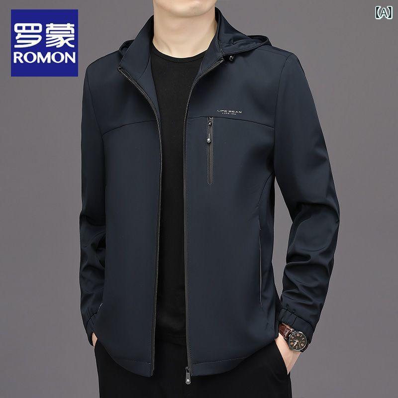 楽天LINEAR shopジャケット メンズ 男性用 ブルゾン アウトドア スポーツ ウェア 春 アウター ジャンパー 撥水 防風 紺 黒 カーキ