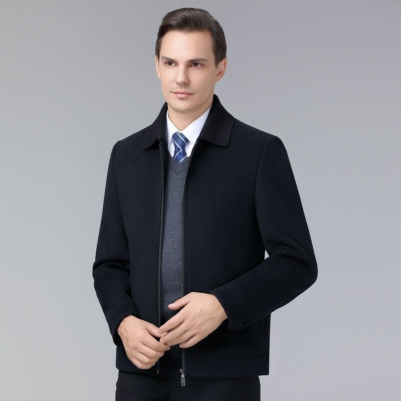 ジャケット 男性用 ウール テーラードジャケット ビジネス カジュアル アウター シニア 防寒 厚手 冬物 上着