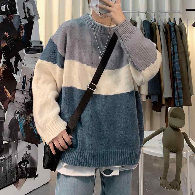 ニット メンズ 厚手 ラウンドネック プルオーバー 秋冬 トップス 男性用 暖かい ゆったりサイズ 長袖 コットン混紡 グレー 橙色 青・スタイル: プルオーバー・フィット: ゆったり・ネックライン: ラウンドネック・袖丈: 長袖・厚さ: 厚手・スタイル: 韓国・ディテール: ジャカード・対象年齢: 18-24歳・素材: 綿混紡・主な素材: 綿68%・シーン: カジュアル・対象シーズン: 冬・対象: ティーン・カラー: グレー.オレンジ.ブルー・サイズ: S.M.L.XL.XXL・加工: ジャカード・対象年齢層: 大人・対象性別: メンズ・商品カテゴリ: ニット