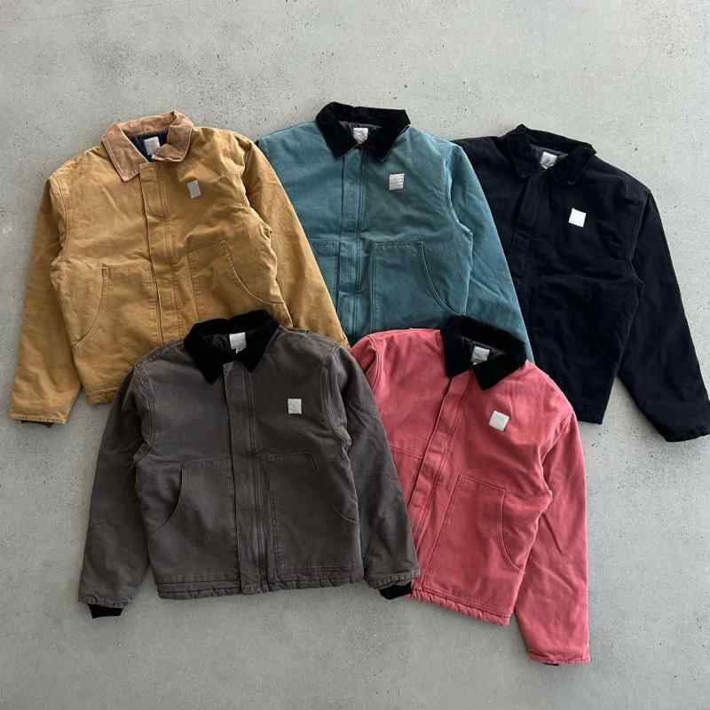 ジャケット 男性用 ブルゾン ゆったり カーキ ブラック コーヒー色 耐摩耗性 コットン 高街 春秋