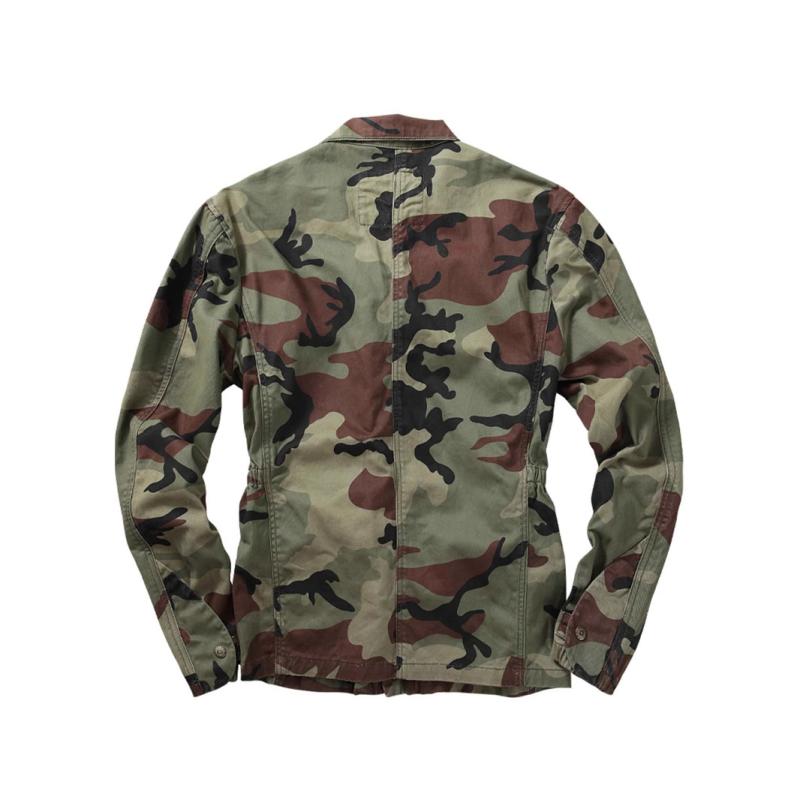 ジャケット 男性用 ミリタリー M65型 ワークジャケット 迷彩柄 スタンドカラー コットン 耐摩耗 長袖 春秋 アーミー カジュアル スタイリッシュ