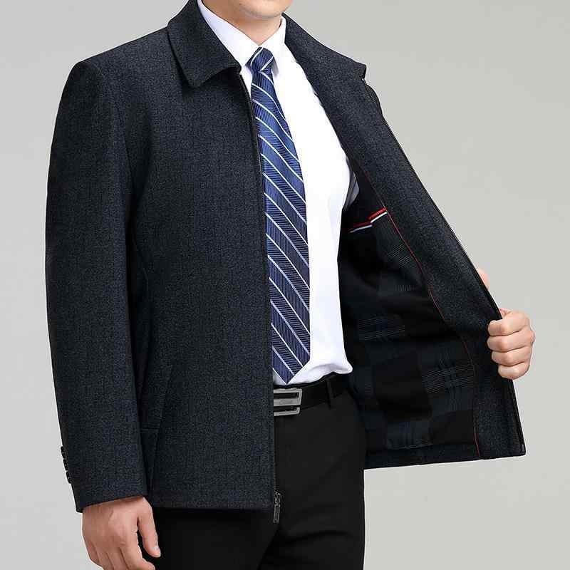 ジャケット メンズ 男性用 紳士服 アウター 羊毛 ウール 翻襟 無地 ビジネス カジュアル スタンダード ..