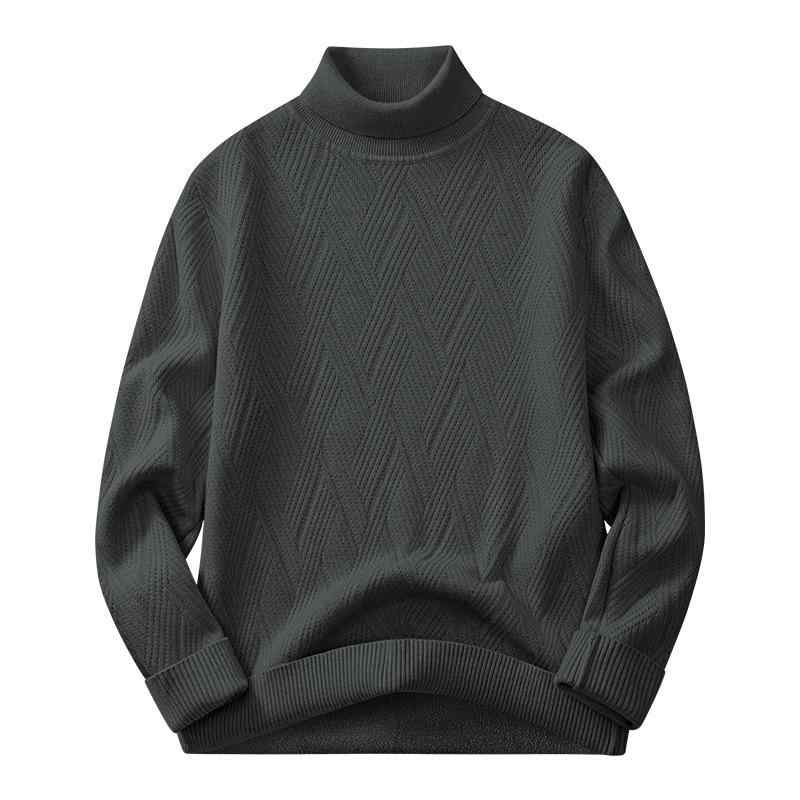 ニット メンズ ニットセーター 男性用 タートルネック あったかインナー トップス リブ裾 無地 ブラック ホワイト グレー ベージュ ブルー 秋冬