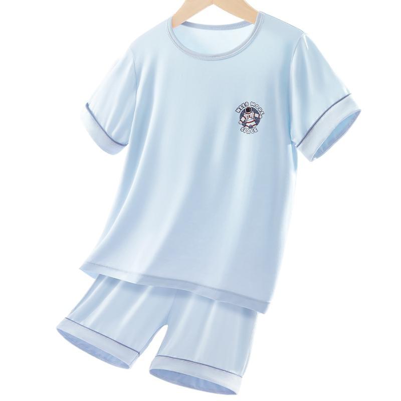 子供用パジャマ 男の子 薄手ルームウェア 上下セット モダール 接触冷感 半袖 短パン 春夏