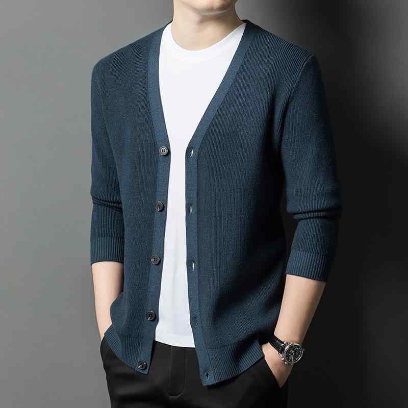 ニットカーディガン メンズ 20代 30代 40代 Vネック 長袖 提花 ゆったり 薄手 カジュアル 春秋 黒 緑 グレー ベージュ 赤 青・カテゴリ: カーディガン・スタイル: ベーシック・素材機能: 吸湿性.速乾性.高耐変色性・フィット...