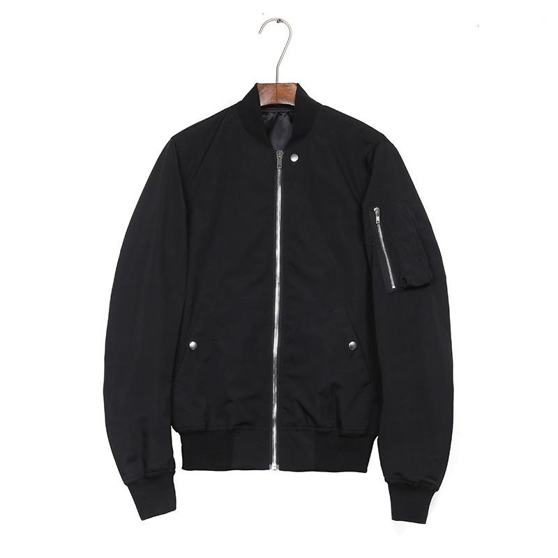 ジャケット 男性用 MA-1 空軍 フライトジャケット ブルゾン 野球服 ライトアウター 接触冷感 撥水 防風 黒(x2)