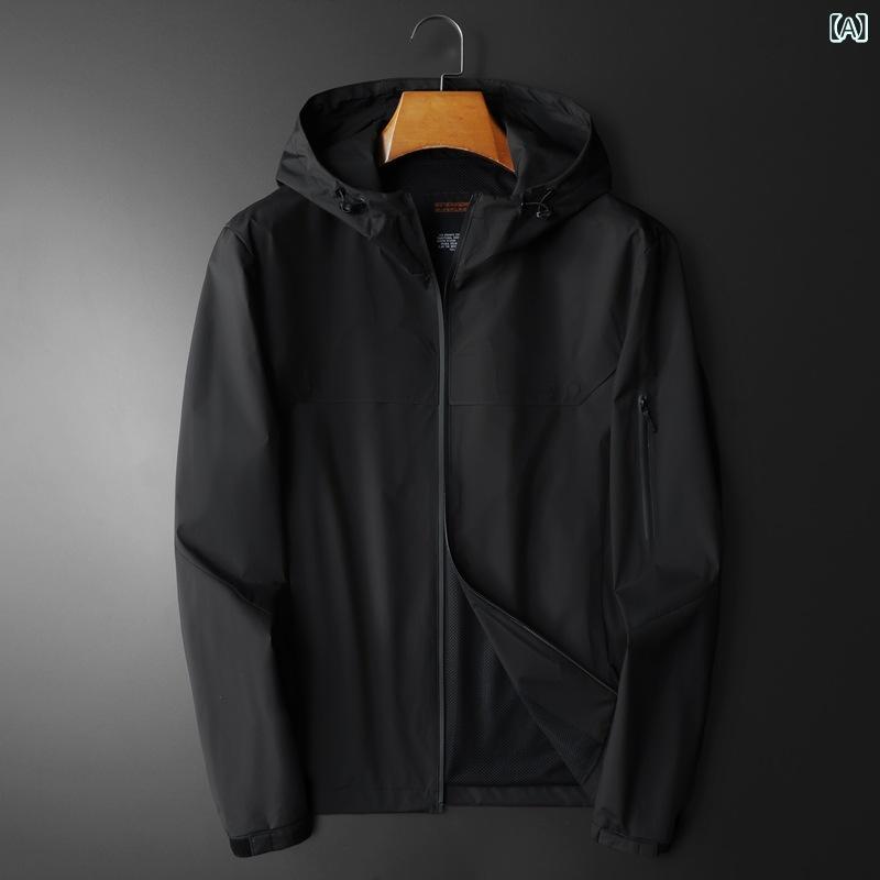 ジャケット 男性用 カジュアル 耐摩耗 コーデュロイ ブラック M L XL 2XL 3XL フー...
