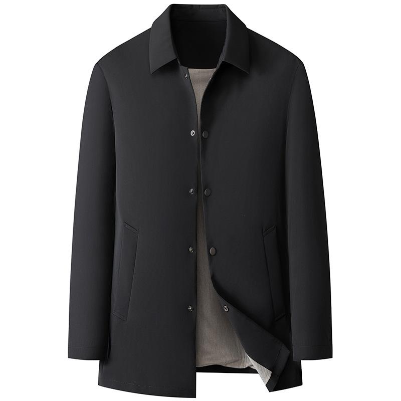 ジャケット 男性用 大きいサイズ ゆったり ビジネス カジュアル 紳士服 無地 春秋 防風 アウター 黒