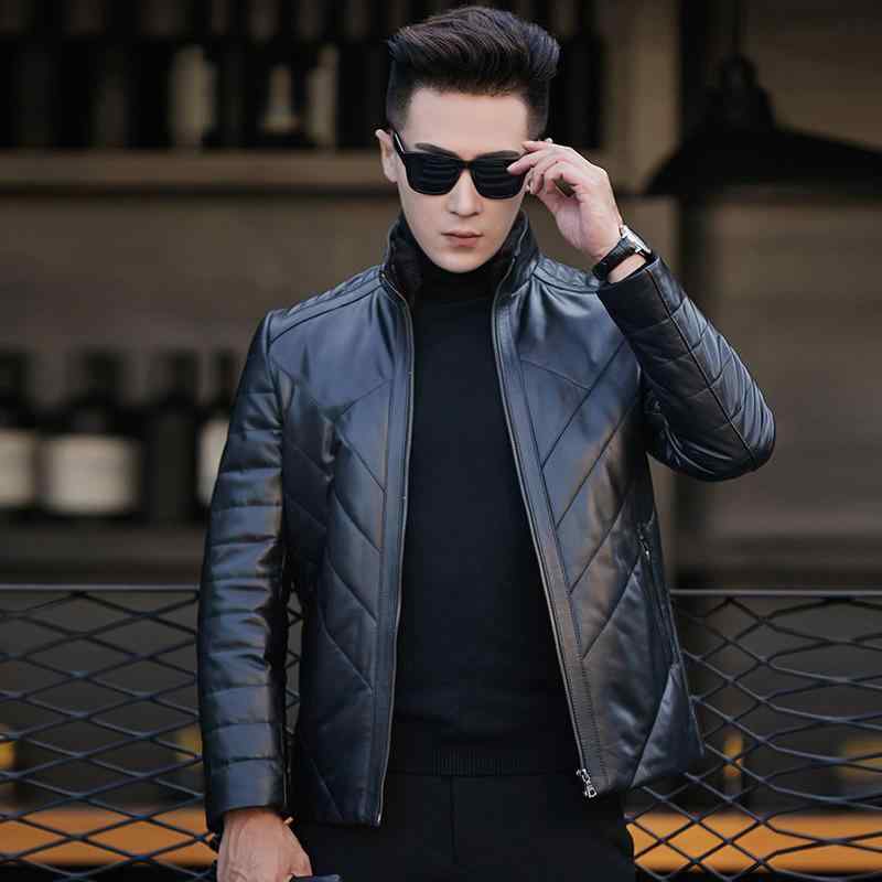 ジャケット メンズ PUレザー レザージャケット ライダースジャケット 裏起毛 防寒 あったか スリム ショート丈 スタンドカラー 黒 秋冬(x2)