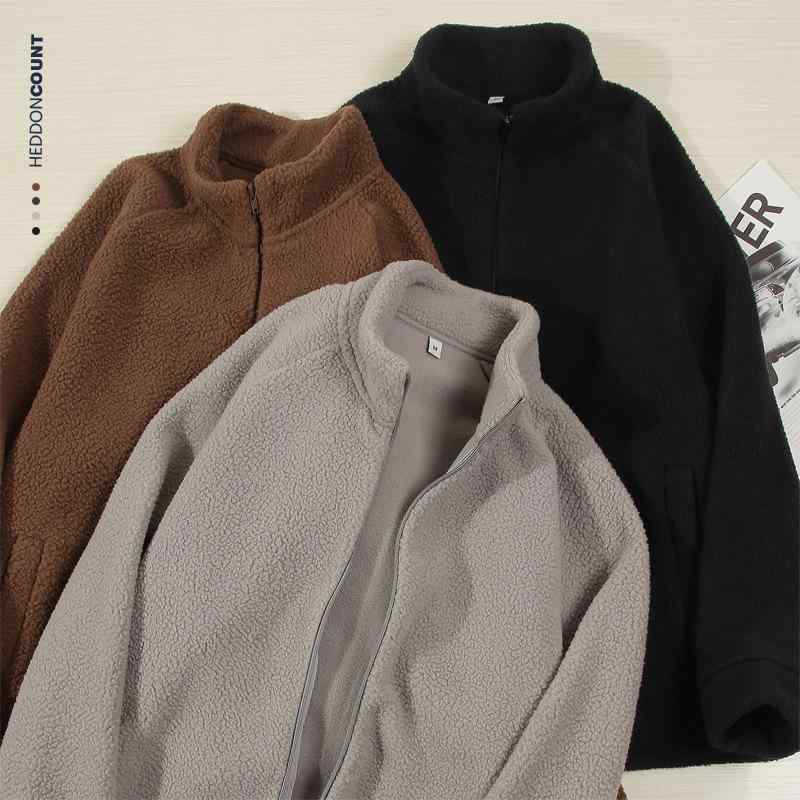 フリースジャケット メンズ 秋冬 立襟 羊羔绒風 ボアジャケット ブルゾン ジャンパー 厚手 防寒 暖かい あったか 普段使い アウトドア 部屋着 ポリエステル ・スタイル: ベーシック・対象: メンズ・カテゴリ: 卫衣/绒衫・袖丈: 長袖・柄: 無地・ネックライン: スタンドカラー・タイプ: ジップアップ・厚さ: 厚手（裏起毛）・フィット: ゆったり・素材: ポリエステル・重さ: 約350～400g・色: スモークグレー.カーキ.ダークグレー.ブラック・サイズ: M.L.XL.2XL・袖のタイプ: ドロップショルダー・ポケット: サイドポケット・対象年齢: 成人