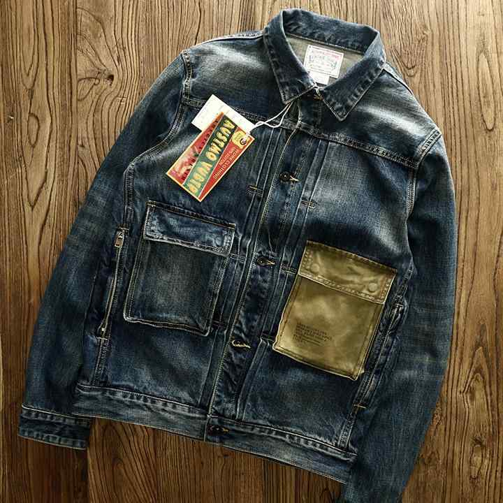 ジャケット メンズ Gジャン デニムジャケット 秋冬 ブルゾン ジャンパー ワークジャケット カジュアル アメカジ スリムフィット ダークブルー