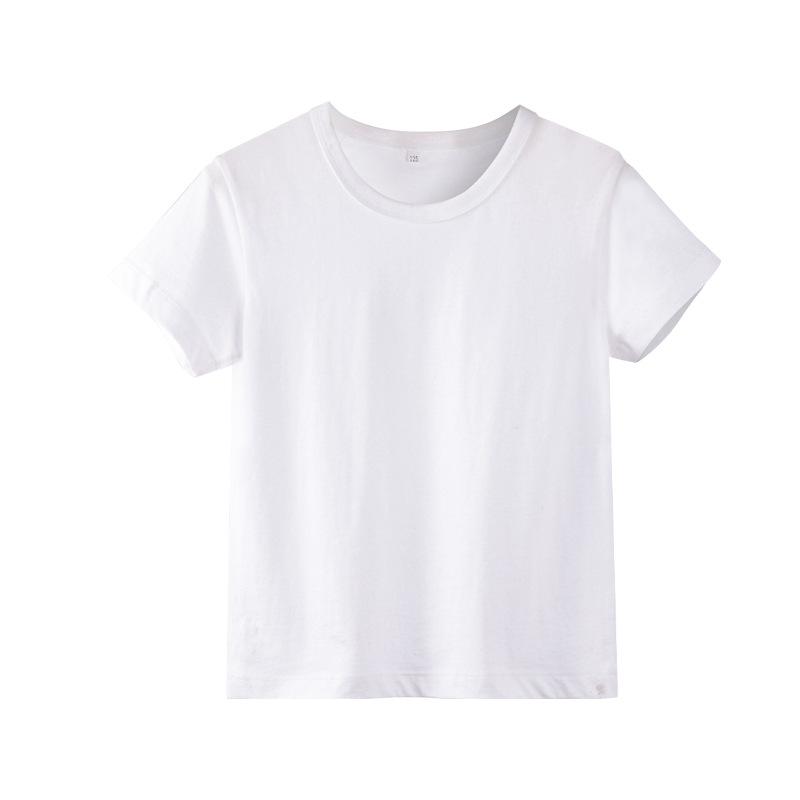 Tシャツ キッズ 子供用 半袖 綿 白 無地 親子 手描き 染色 チームウェア 練習着 スポーツ 普段使い 吸湿性(x2)