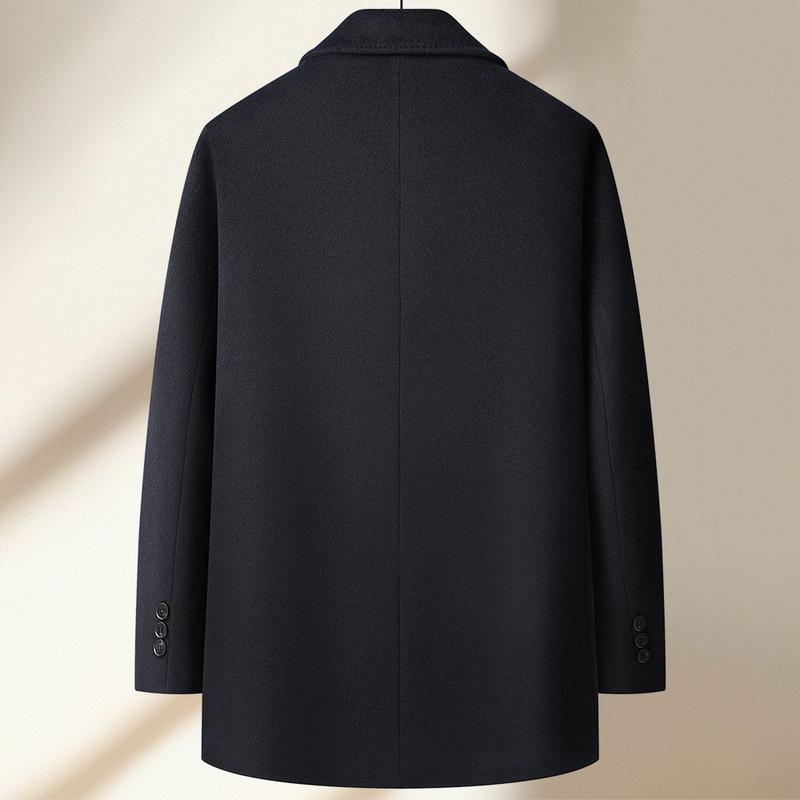 ジャケット メンズ ウール ブルゾン 秋冬 厚手 アウター 紳士服 羊毛 上着 羽毛 インナー 黒 青