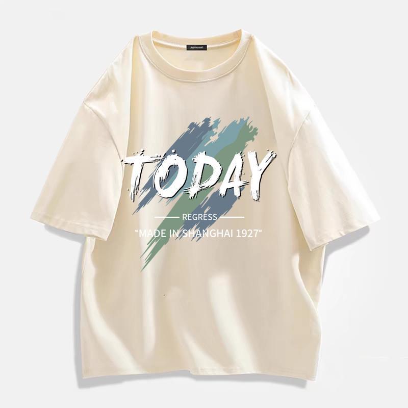Tシャツ メンズ 男性用 接触冷感 トップス 丸首 五分袖 プリントTシャツ ゆったり ...