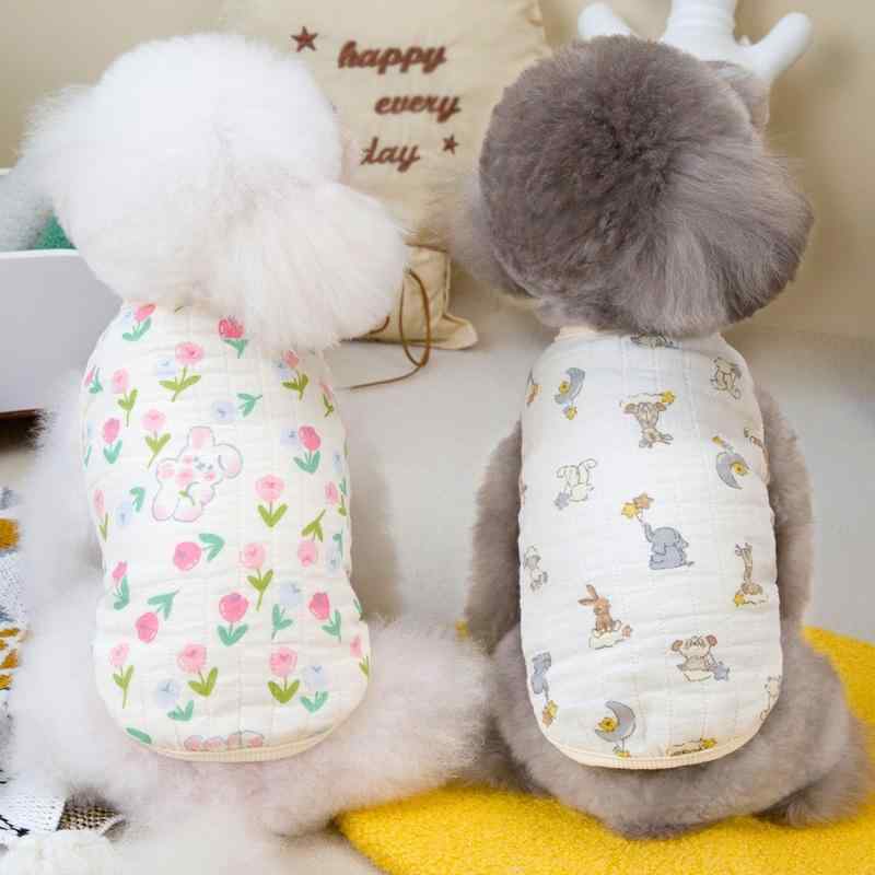 Rakuten - ペット服 猫 小型犬 ベビー 綿 ベスト 春秋冬 暖かい カジュアル