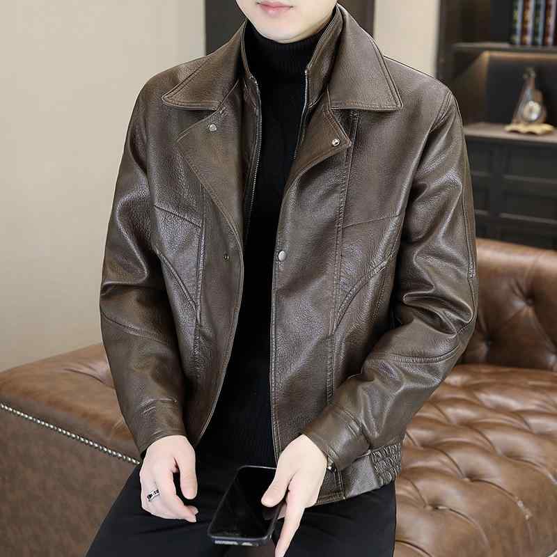 ジャケット メンズ フェイクレイヤード 裏起毛 ライダースジャケット 秋冬 防風 撥水 合皮 ポリエステ..