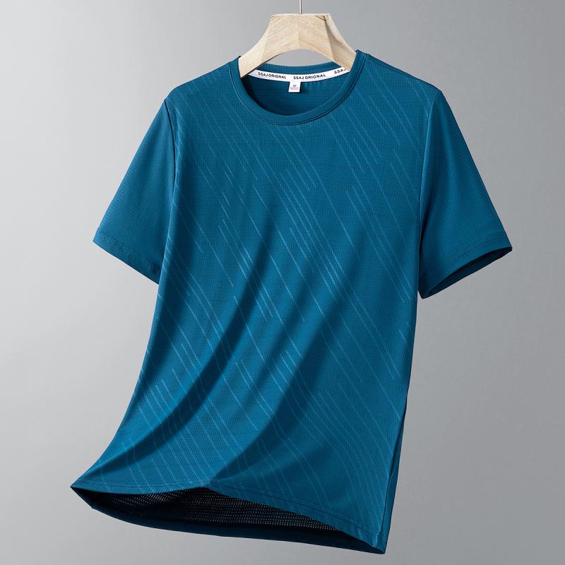 Tシャツ メンズ 男性用 迷彩柄 接触冷感 ストレッチ 吸湿速乾 ポリエステル 薄手 半袖 トップス ブラック ホワイト グレー ブルー M L XL 2XL 3XL 4XL 5XL