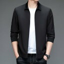 ジャケット 男性用 ミドル丈 紳士服 ポリエステル テーラード ライトアウター スプリングコート 黄色 グレー ブラック