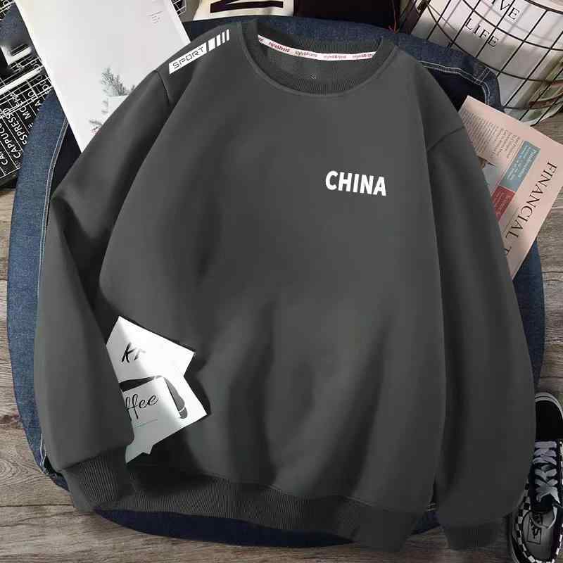 Tシャツ メンズ 長袖 トレーナー プリント 春秋 トップス カットソー インナー 部屋着 ルームウェア ポリエステル 普段使い 運動着 スポーティー カジュアル ブラック ホワイト グレー