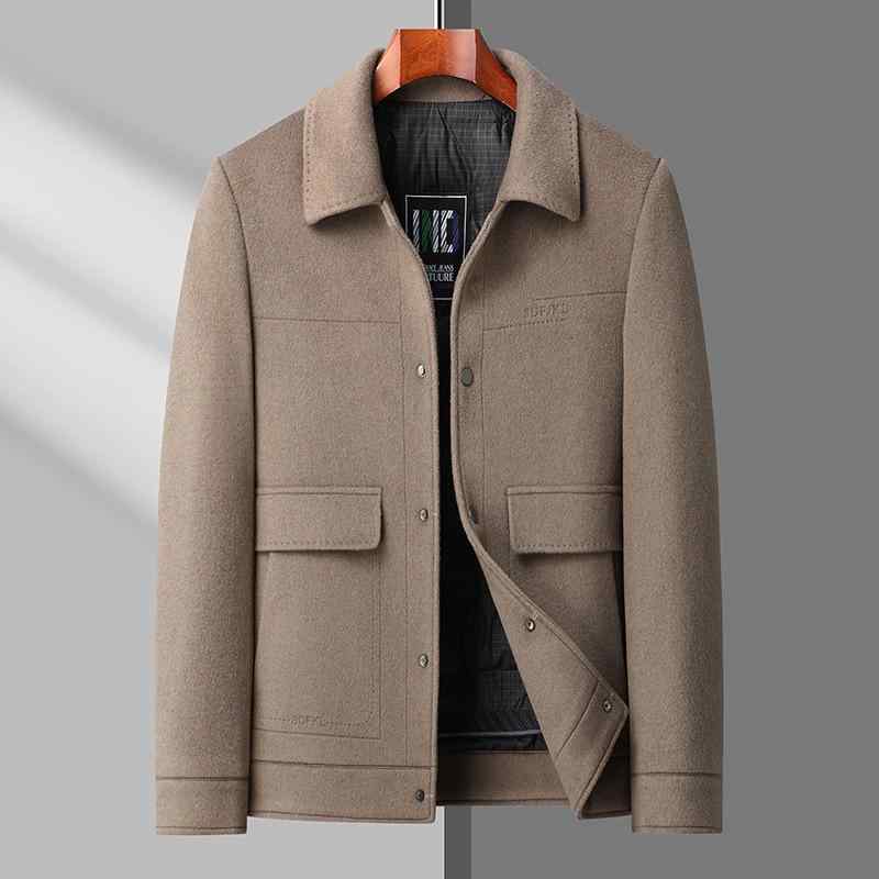 ジャケット メンズ 男性用 ダウンジャケット アウター 冬物 防寒 暖かい ビジネス カジュアル 紳士服 上着 厚手 スリムフィット M L XL 2XL 3XL 4XL ブラック カーキ グレー