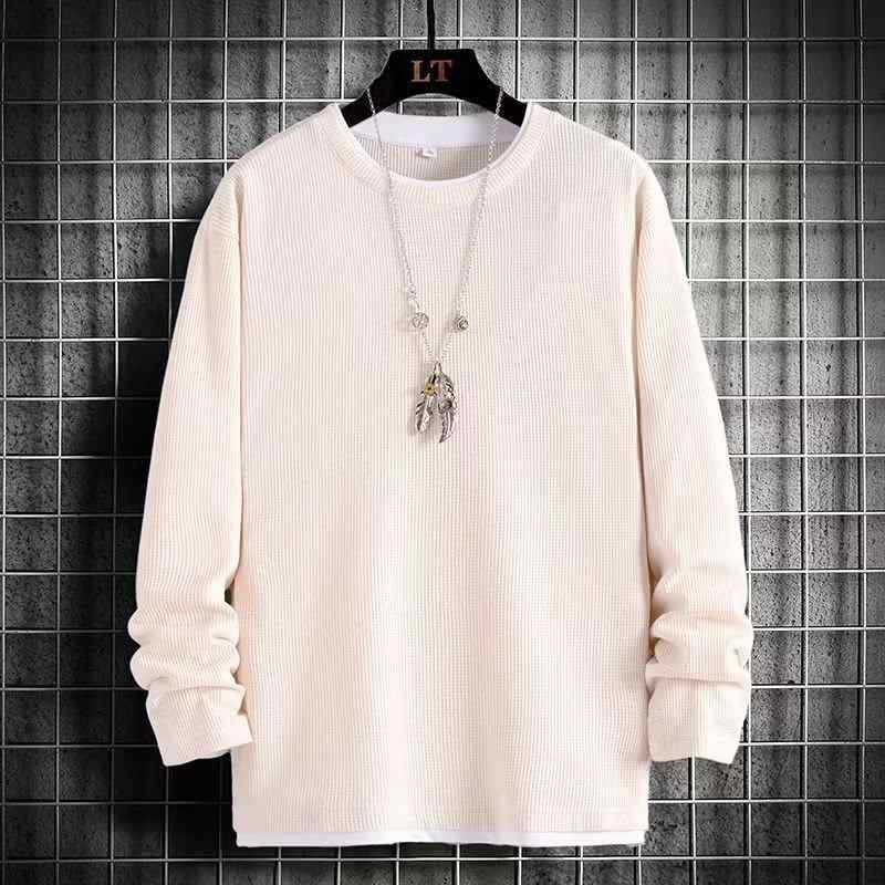 2個セットTシャツ メンズ 男性用 ワッフル 長袖 トップス プルオーバー 切り替え 無地 春秋 薄手 ゆったりサイズ 部屋着 普段使い ポリエステル カーキ グレー ブラック ブルー・スタイル: 軽熟カジュアル・タイプ: プルオーバー・襟のタイプ: 襟なし・ネックライン: ラウンドネック・袖丈: 長袖・厚さ: 薄手・主な生地の組成: ポリエステル・主な生地の組成含有量: 91～95%・生地名: ポリエステル繊維・柄: 無地・ディテール: 配色・フィット: ゆったり・対象年齢: 成人・対象性別: 男性・色: カーキ.グレー.ブラック.ブルー・サイズ: M.L.XL.XXL.3XL.4XL.5XL・対象層: 18～24歳.青少年・重量: 約 約180～250g
